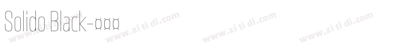Solido Black字体转换